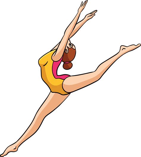 gymnast cartoon images|cartoon gymnastics girl.